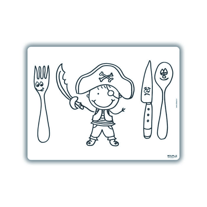 Herkleurbare placemat De Blije Piraat - Edwali