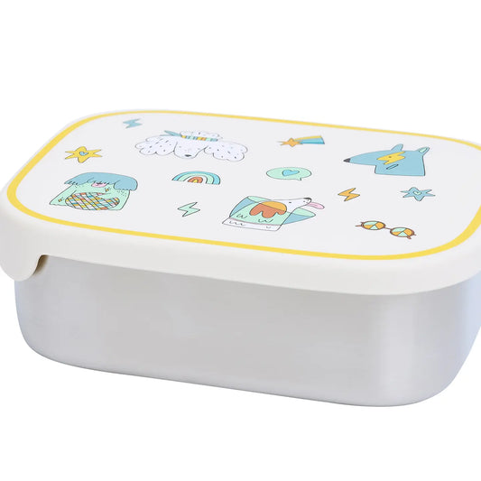 Lunchbox van roestvrij staal en siliconen Funky dogs - The Cotton Cloud